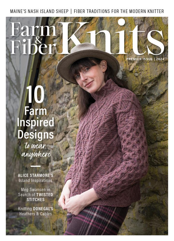 cover of Farm & Fiber Knits magazine Fall 2024