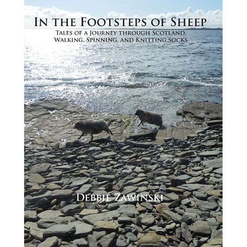 cover of In the Footsteps of Sheep with sheep on rocky shore