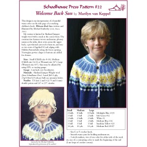 Preview of knitting instructions for the Welcome Back Sun sweater by Marilyn van Keppel