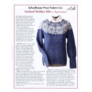 Preview of knitting instructions for the Garland Necklace Yoke sweater by Meg Swansen