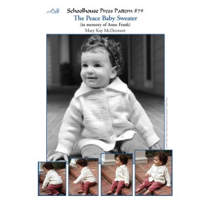 Cover of knitting instructions for the Peace Baby Sweater (in memory of Anne Frank) by Mary Kay McDermott